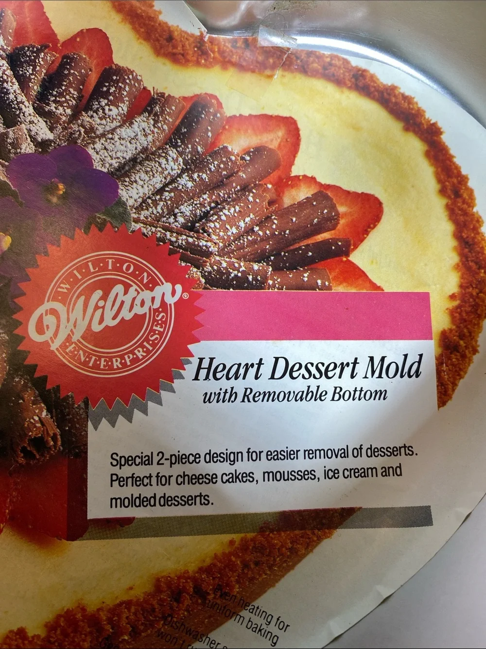 Wilton Heart Dessert Cake Pan with Removable Bottom Discontinued 1990 - NWT